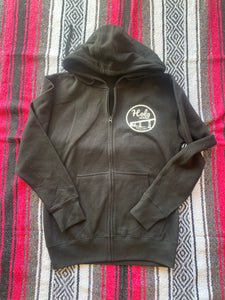 Hola Zipper Hoodie Sweatshirt Black