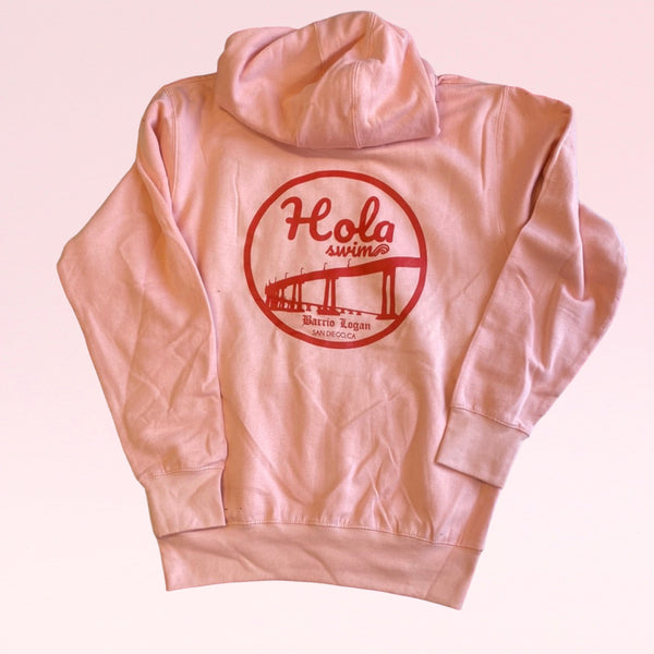 Hola Hoodie Sweatshirt Peach